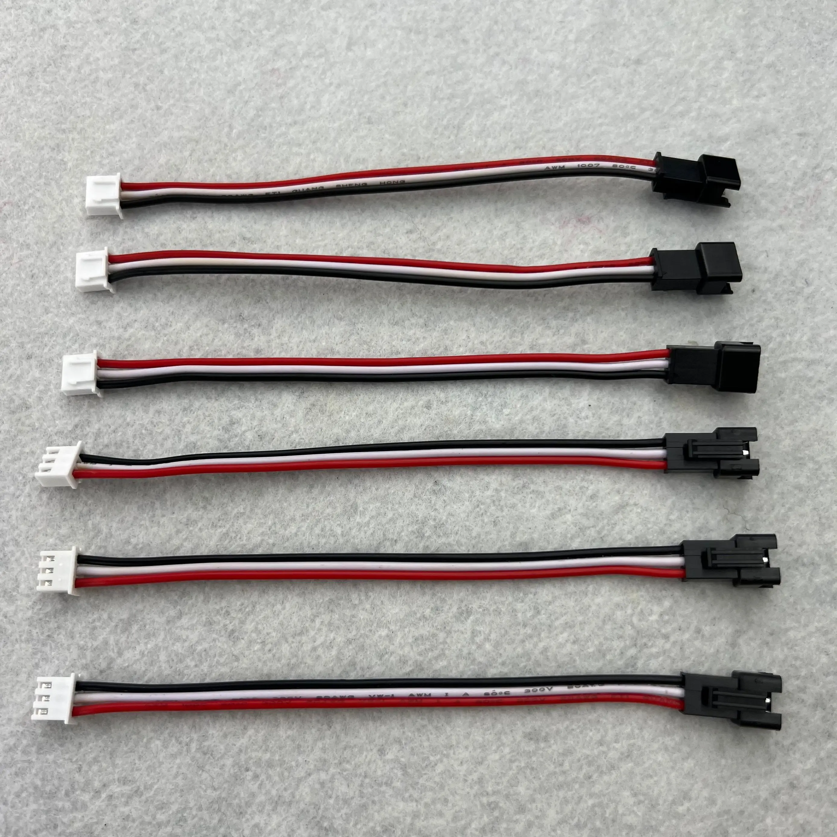 3Pin JST XH 2.54mm Female Connector to 3Pin JST SM Male Connector