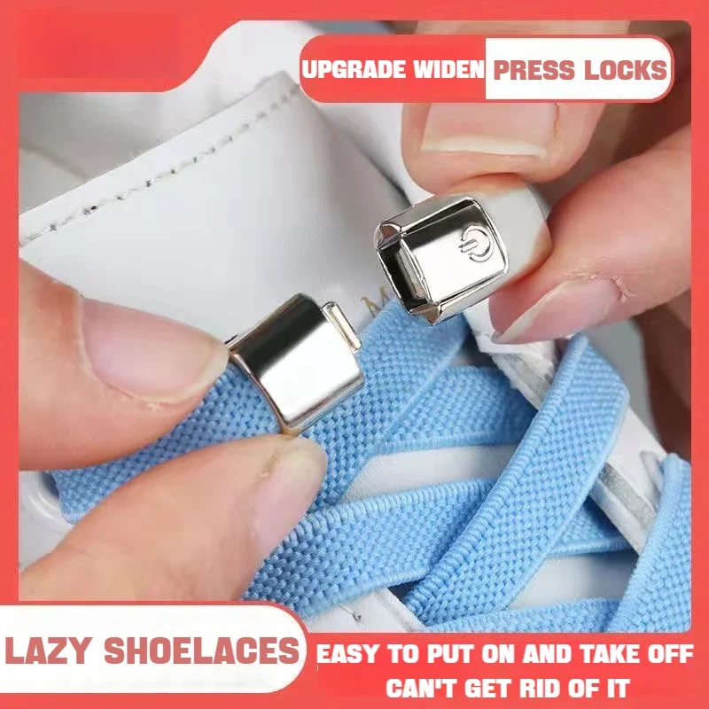 

New Elastic Laces Sneakers Boots No Tie Shoe Laces Lock Shoelaces Without Ties Kids Adult Shoelace Rubber Bands for Shoes 1Pair