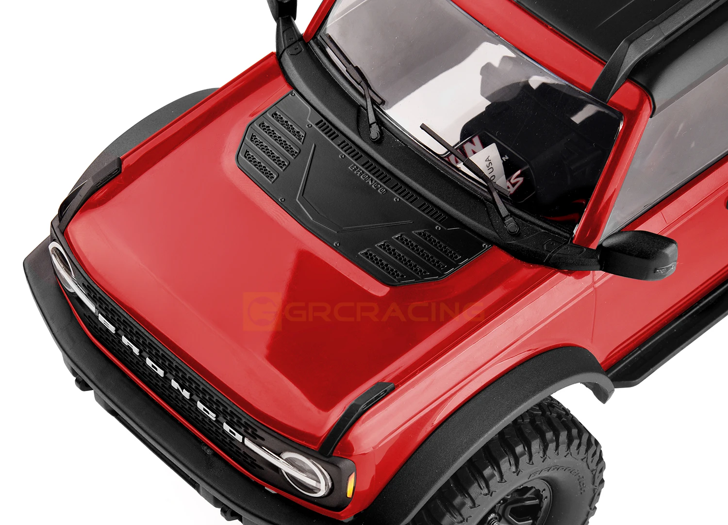 Haubendekoration F-Stil Edelstahl Simulation Auto Shell Metall Schutzfolie G179fs für 1/18 Traxxas Trx-4m Bronco Trx4m – Detail 6