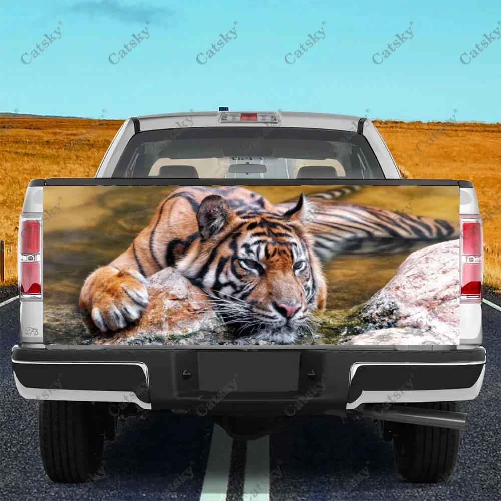 

tiger ferocious animal Car stickers truck rear tail modification painting suitable for truck pain packaging accessories decals