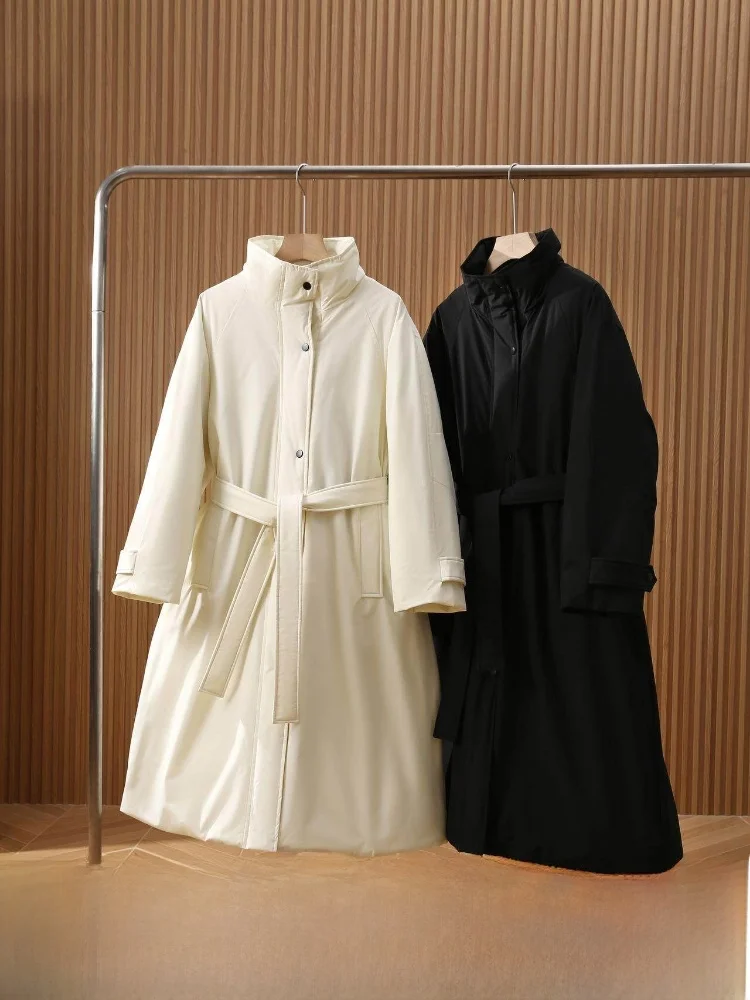 

Женская куртка из натурального гусиного пуха, ветрозащитная, с длинными рукавами, с регулируемой талией, модная, прочная, высококачественная, дизайнерская.