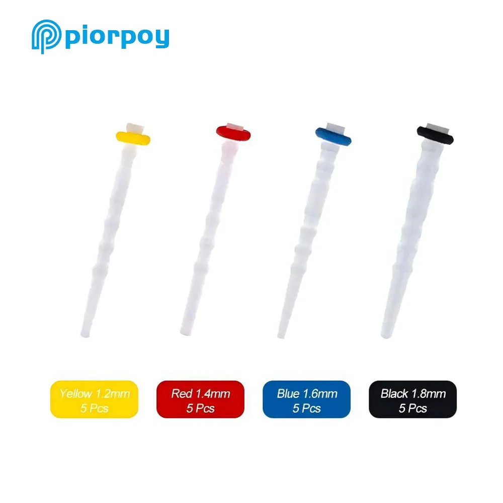 PIORPOY مجموعة المشاركات الألياف للأسنان ألياف الأسنان كومة الموضوع الألياف آخر 1.0/1.2/1.4/1.6 مللي متر 20 المشاركات + 4 تدريبات قناة الجذر لطب الأسنان #5