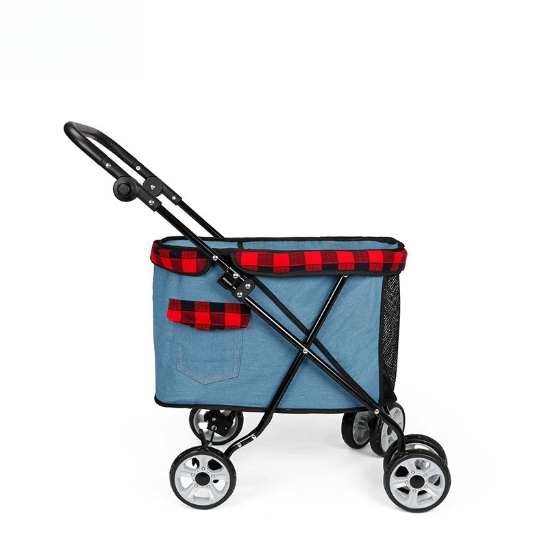 

Pet Cart Portable Small Teddy Puppy Portable Cart Cage