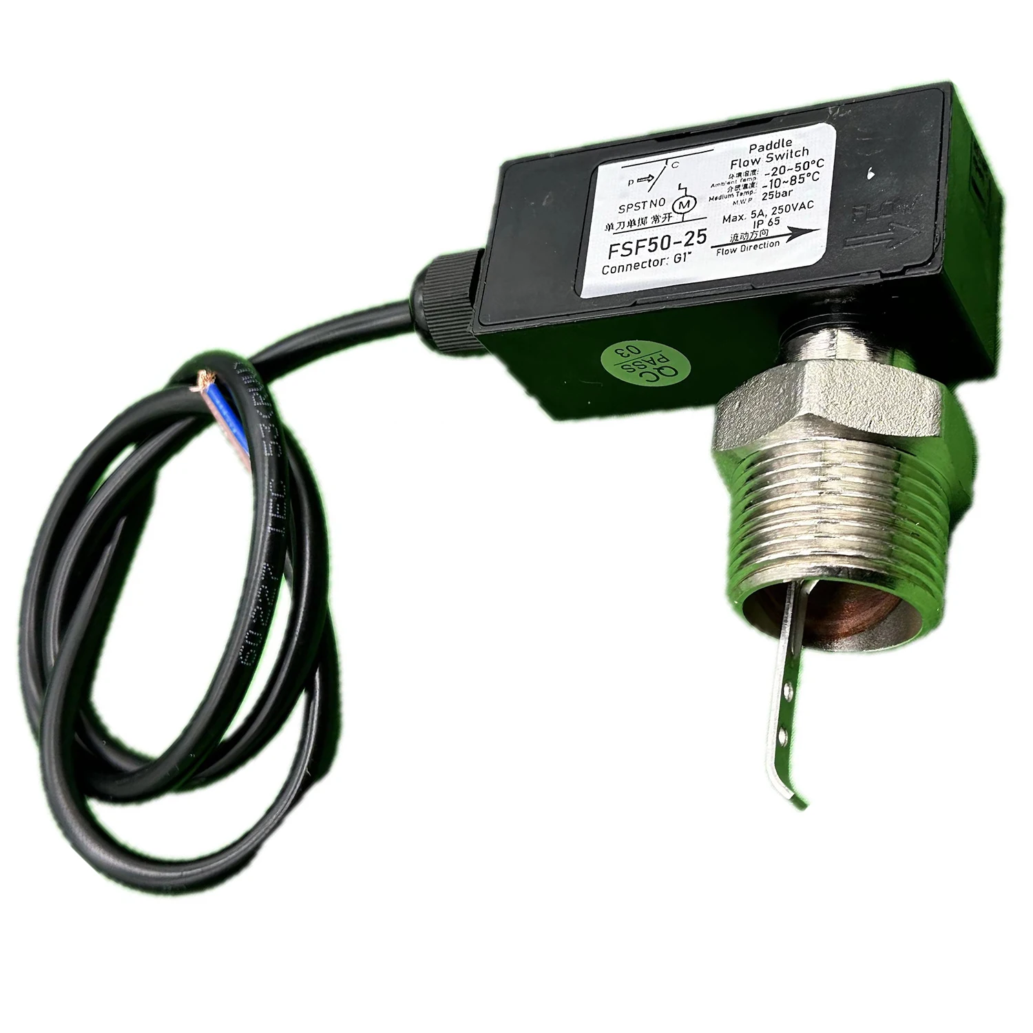 Der Durchfluss schalter dn20 (g3/4 ") überwacht die Änderungen des Heißwasser durchflusses in der Wärmepumpe, um zu vermeiden, dass in der Wärmepumpe ein übermäßiger Abgabe druck auftritt