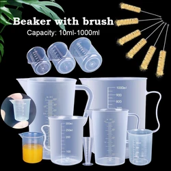 1-25pcs 10-1000ml plastic measuring cup beaker laboratory,transparent measuring cup,transparent mixing measuring tank container