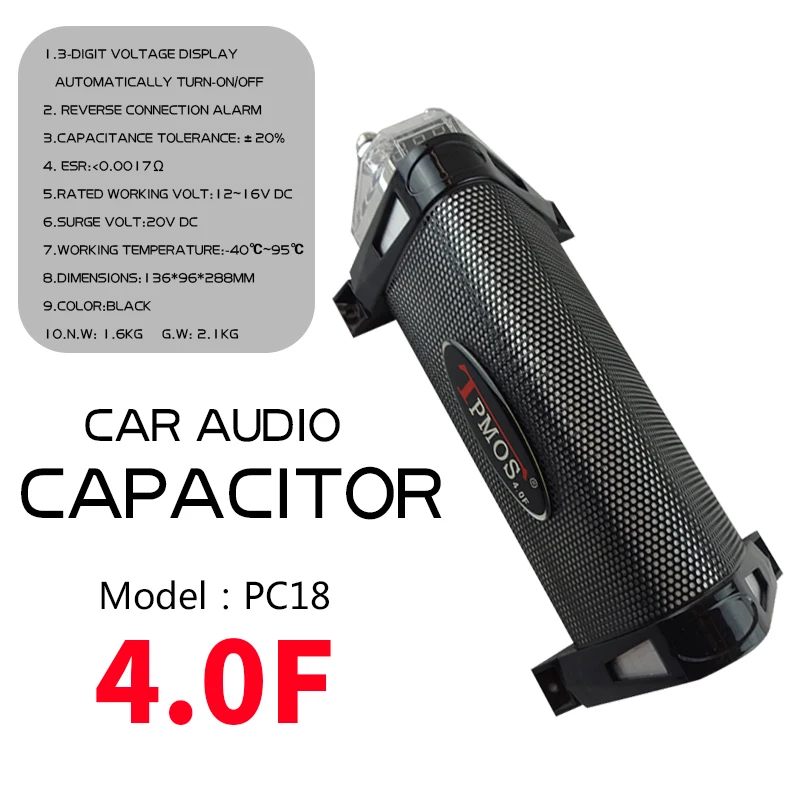 TPMOS Capacitor for Speaker Car Audio Capacitor 4.0F PC18