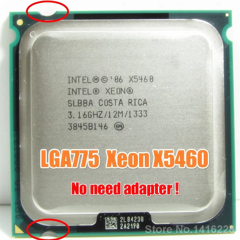 Used Intel Xeon X5460 Processor 3.16GHz 12MB 1333MHz cpu works on LGA 775 motherboard