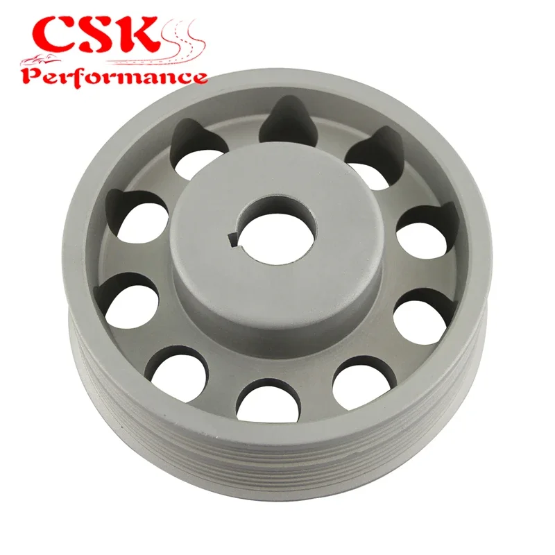 Aluminum Light-Weight Crankshaft Crank Pulley Fits For Subaru Impreza WRX STI Gray/Red/Black/Blue
