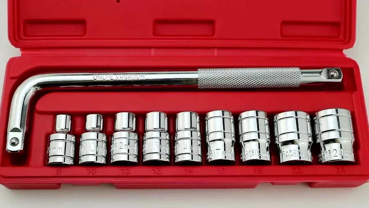Herramientas de Hardware de alta calidad, juego de llaves de tubo para reparación de automóviles, 1/2