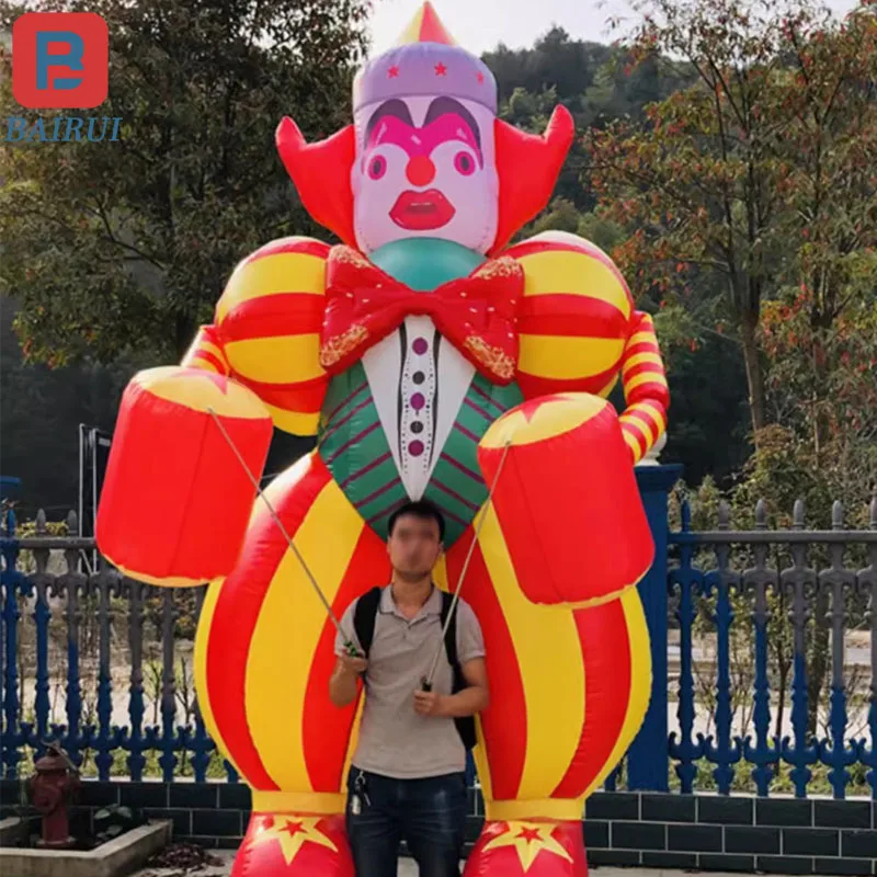 3.5M Cartoon Clown DIY Walking Dance Inflatable Air Model for Playground Performance Props Festival Supermarket Circus Puppet