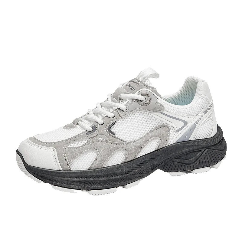 Warrior Women's Shoes 2025 New Summer Thin Mesh Breathable Casual Shoes Lightweight Dad Shoes Hiking Shoes For Women_vogvips.com