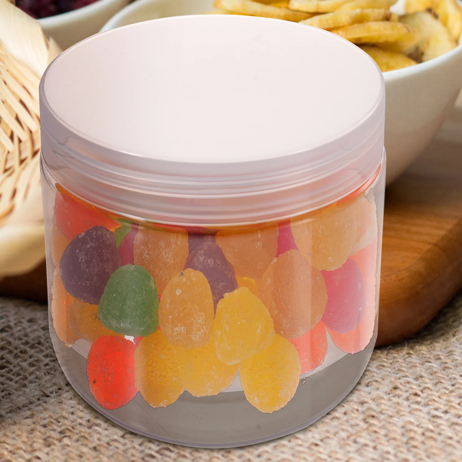 

10pcs Clear Sealed Storage Jars Lids Kitchen Tea Coffee Grain Spices Craft Wide Mouth Leak Proof Containers Food Bath Salts
