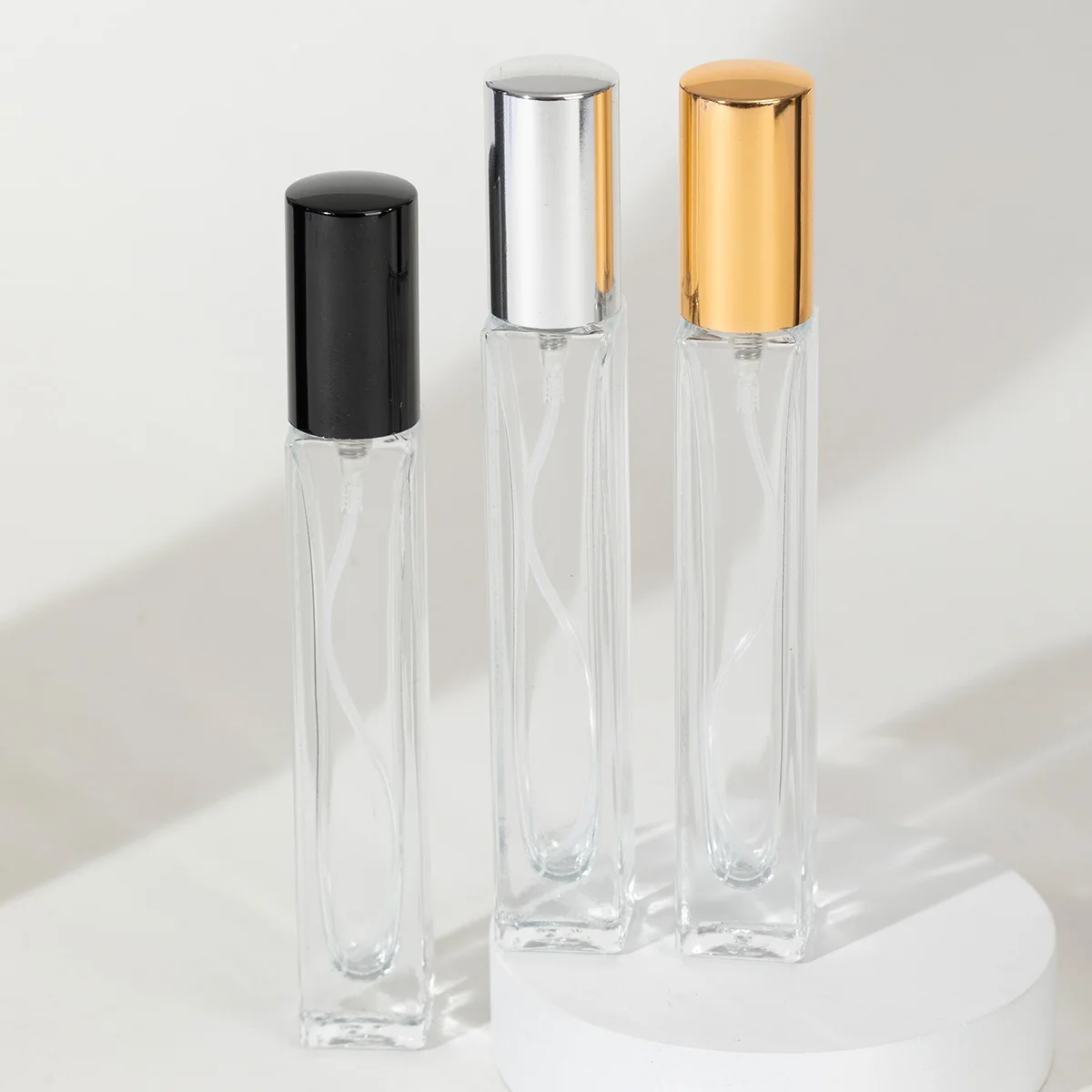 20pcs/set luxury 10ml glass perfume spray - refillable transparent spray bottle - ideal for travel and fragrance lovers