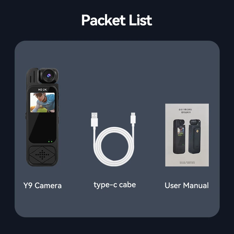 كاميرا محمولة 2K كاميرا رياضية صغيرة مسجل فيديو رقمي يرتديها الشرطة كاميرا BodyCam صغيرة بالأشعة تحت الحمراء للرؤية الليلية كاميرا فيديو DV رياضية