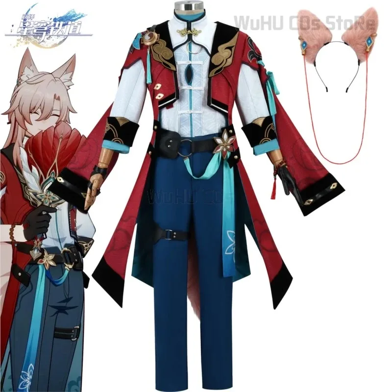 게임 혼카이 스타 레일 Jiaoqiu 코스프레 의상 테일 애니메이션 역할 놀이 카니발 파티 코믹 콘 애니메이션 소품 슈트;6,r'8;p'