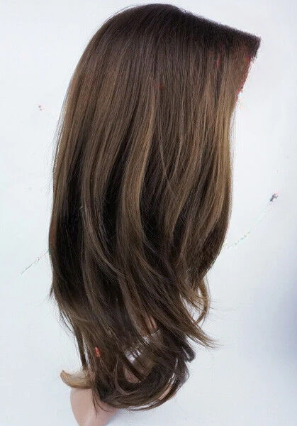 Brown Long Wavy Layered Wig