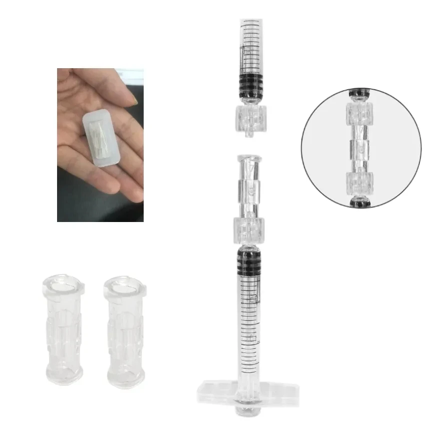 Connecteur Luer Lock vers seringue femelle à femelle, adaptateur transparent, double Joendoccouremplaçant, stérépes médicales