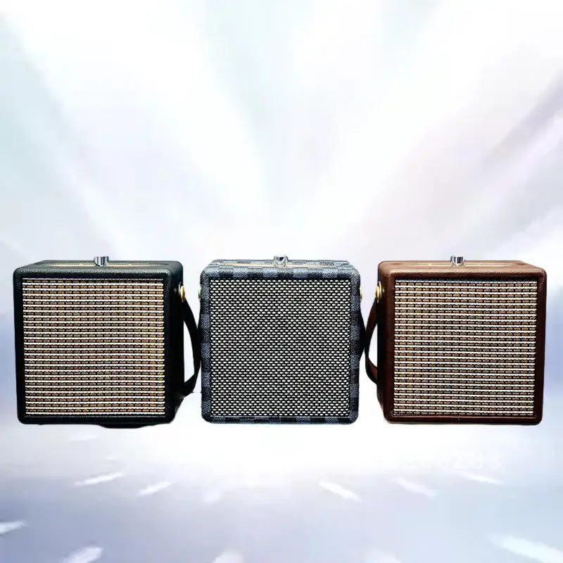 

X-2 Bluetooth Speaker Home Wireless Retro Portable Portable Multi purpose Outdoor Desktop Leather Sound System Subwoofer