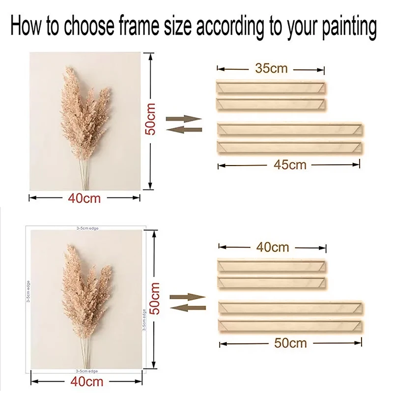 DIY Wood Frames 40x50 30x40 Canvas Oil Painting Frames Wooden Frames Kit-Easy To Assemble for Diamond Painting Wall Art Frame view 6