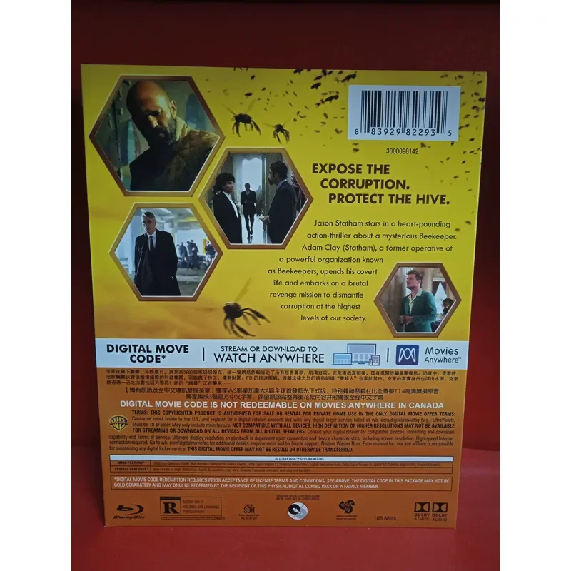 Brand New Sealed Box Unopened Blu-ray Disc The Beekeeper Movie