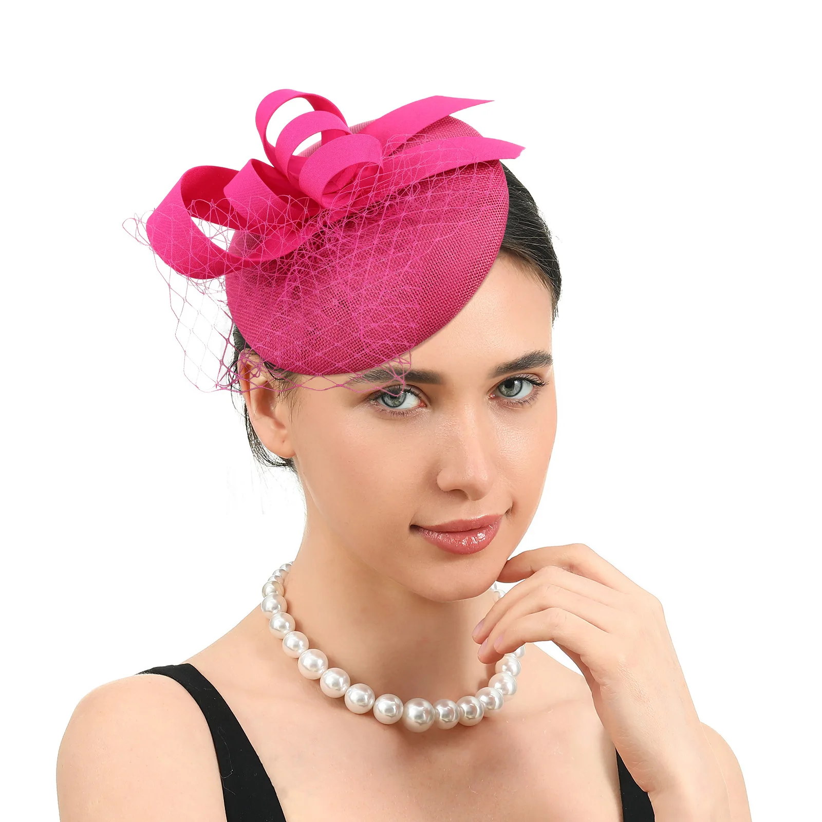 

Женская всесезонная праздничная шляпа — элегантный головной убор с бантом и вуалью, сетчатый декор, несколько цветов для вечеринки и платья