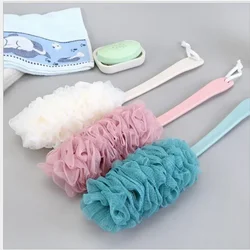 Brosse de bain en maille douce à long manche, épurateur de douche pour le dos, éponge pour HOShower, fournitures HOSupplies