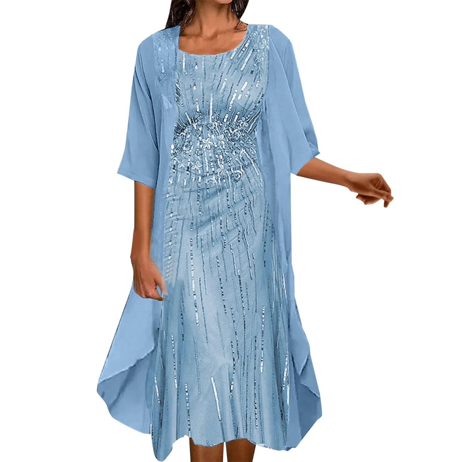 womens plaid shirt dress Collared Neck Flounce Sleeve Ellie Wilde EW37128 Prom US Size - Made to Order:2 ECOM PDP VIDEO Easy to Care