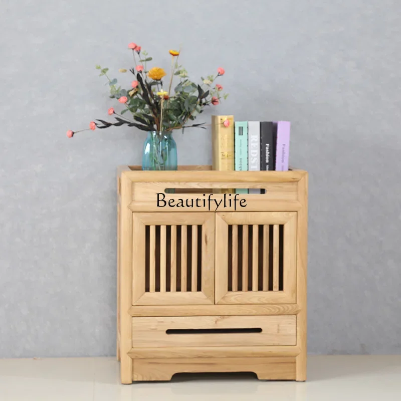 

ls 51New Chinese-style solid wood tea cabinet, storage, short cabinet, simple side cabinet