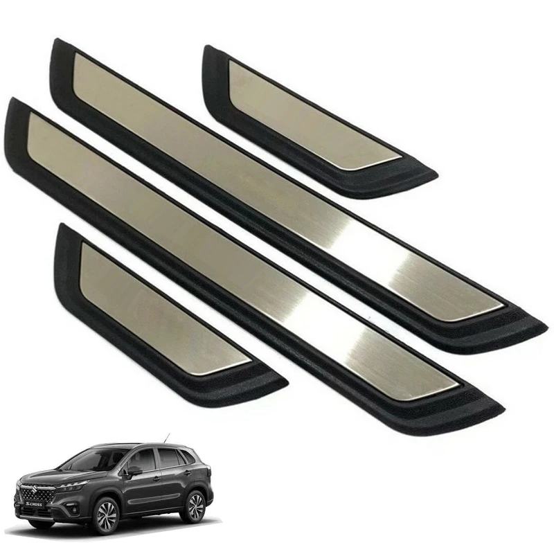 

For SUZUKI S-Cross 2025-2016 S CROSS SCROSS Car Door Sill Scuff Plate Pedal Protect Kick Stainless Steel Plastic Car Accessory