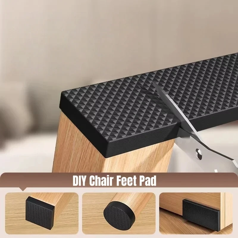 DIY Anti-slip Furniture Pads Mute Mats Bumper Damper Thick Non-Slip Pad Foot Cover Self Adhesive Table Chair Foot Protection Pad