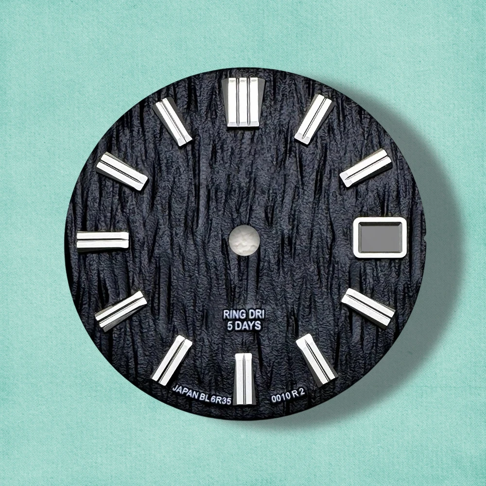 28.5mm G S Logo Glacier Dial Fit NH35/NH36 Japan Automatic Movement High-Quality Solid Nail Dial Watch Modification Accessories