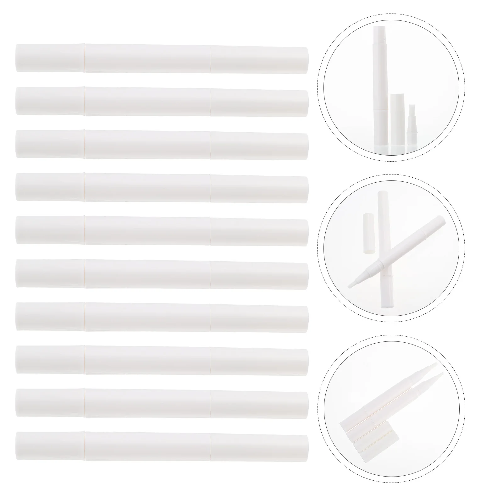 

10Pcs Nail Art Oil Twisting Empty Pens Portable Brush Applicator for Lip Gloss Nail Nutrition Essential Oil Makeup Tool