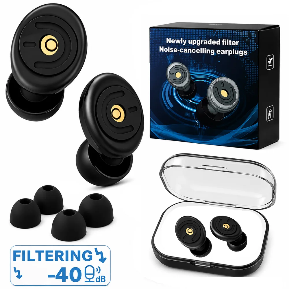 Breathable Noise Filtering Ear Plugs: 50dB Soundproof for Sleep/Reading – Anti-Disturbance Quiet Portable and Durable