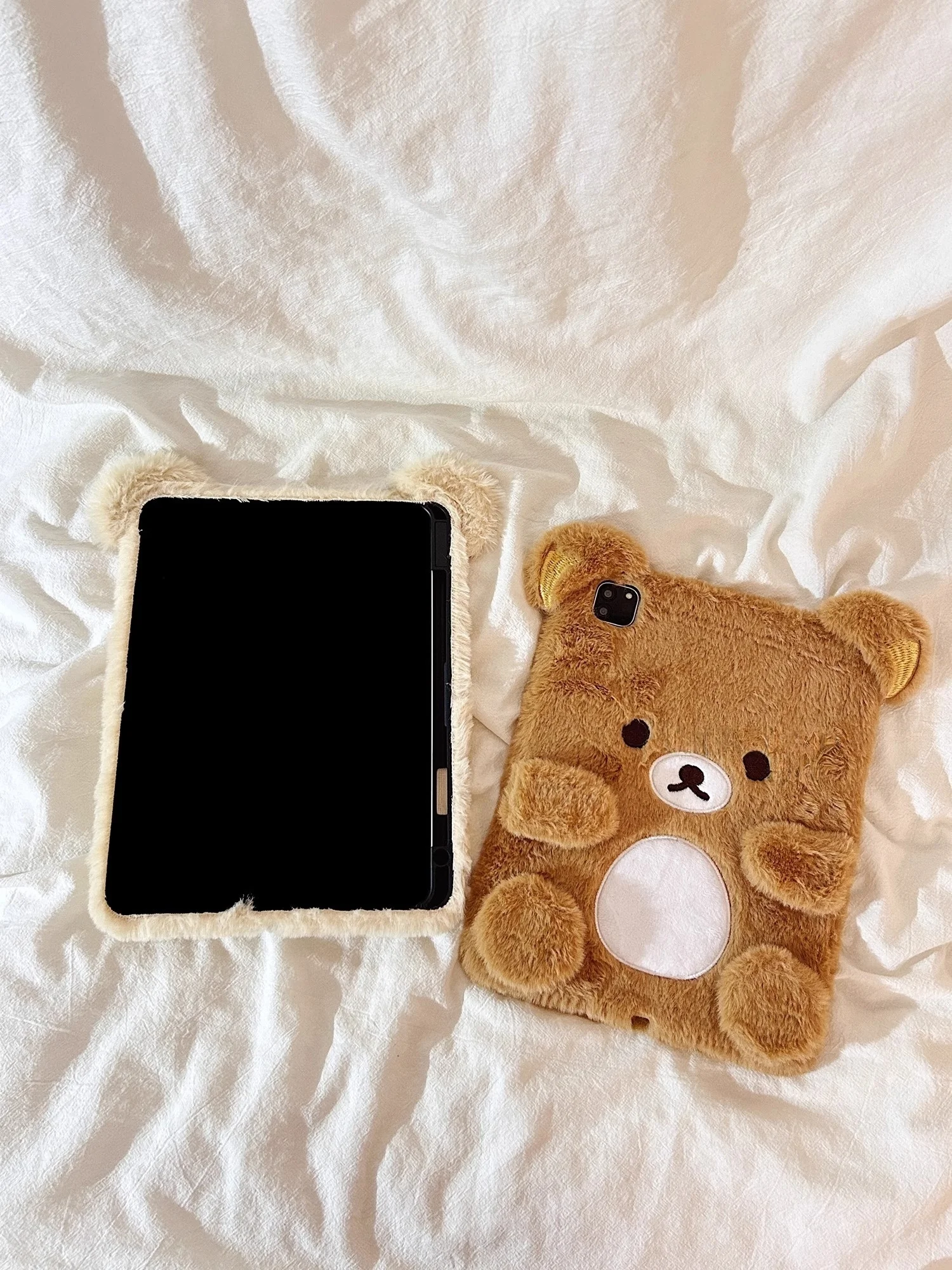 Cartoon Plush Bear Tablet Case For IPad Air6 Pro11 Air13 Pro12.9 13 10.9 10.5 10.2 9.7 10th 9th 8th 7th Protective Case images - 6