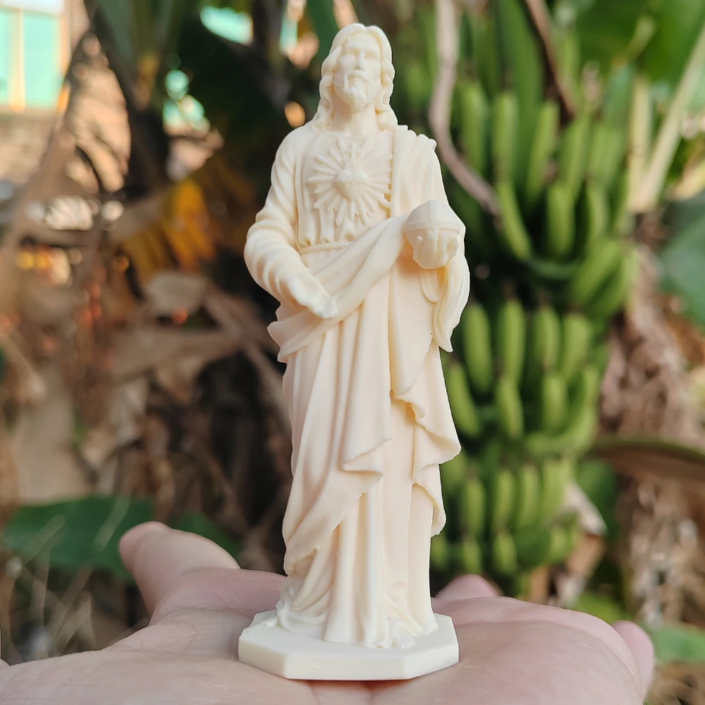 Resin Artist - ประติมากรรมพระเยซูเรซิ่นขนาด 3.8 นิ้ว สไตล์ศิลปะ สไตล์คลาสสิก ธีมวัฒนธรรม