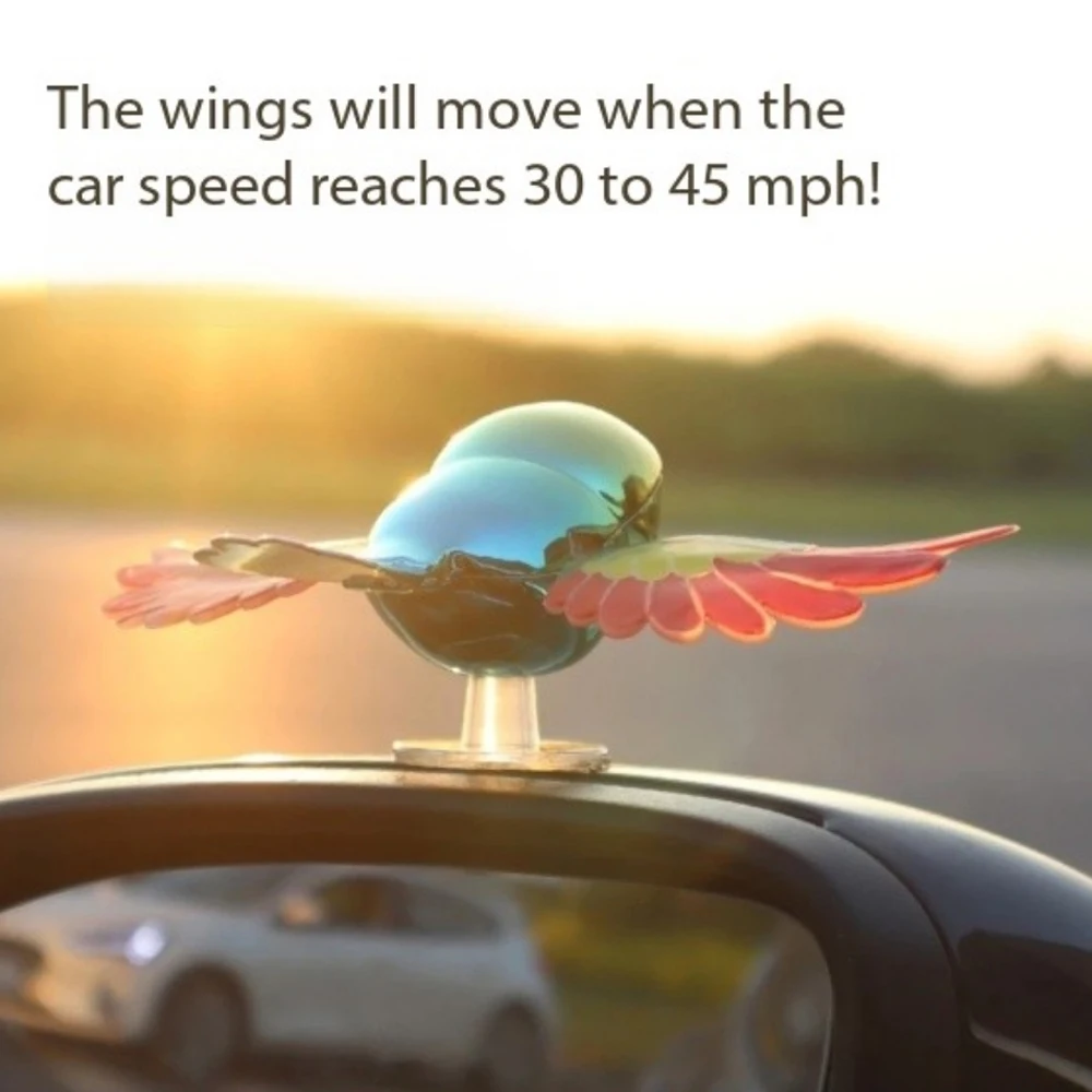 New Simulated Flying Bird Car Ornament Wings can Swing Wind-Powered Bird in Flight Decor Car Motorcycle Bicycle Decor