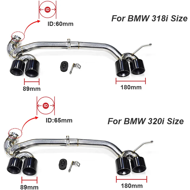 Embouts De Silencieux Échappement Acier Inoxydable Pour BMW 325i 328i - Design Élégant Et Résistant