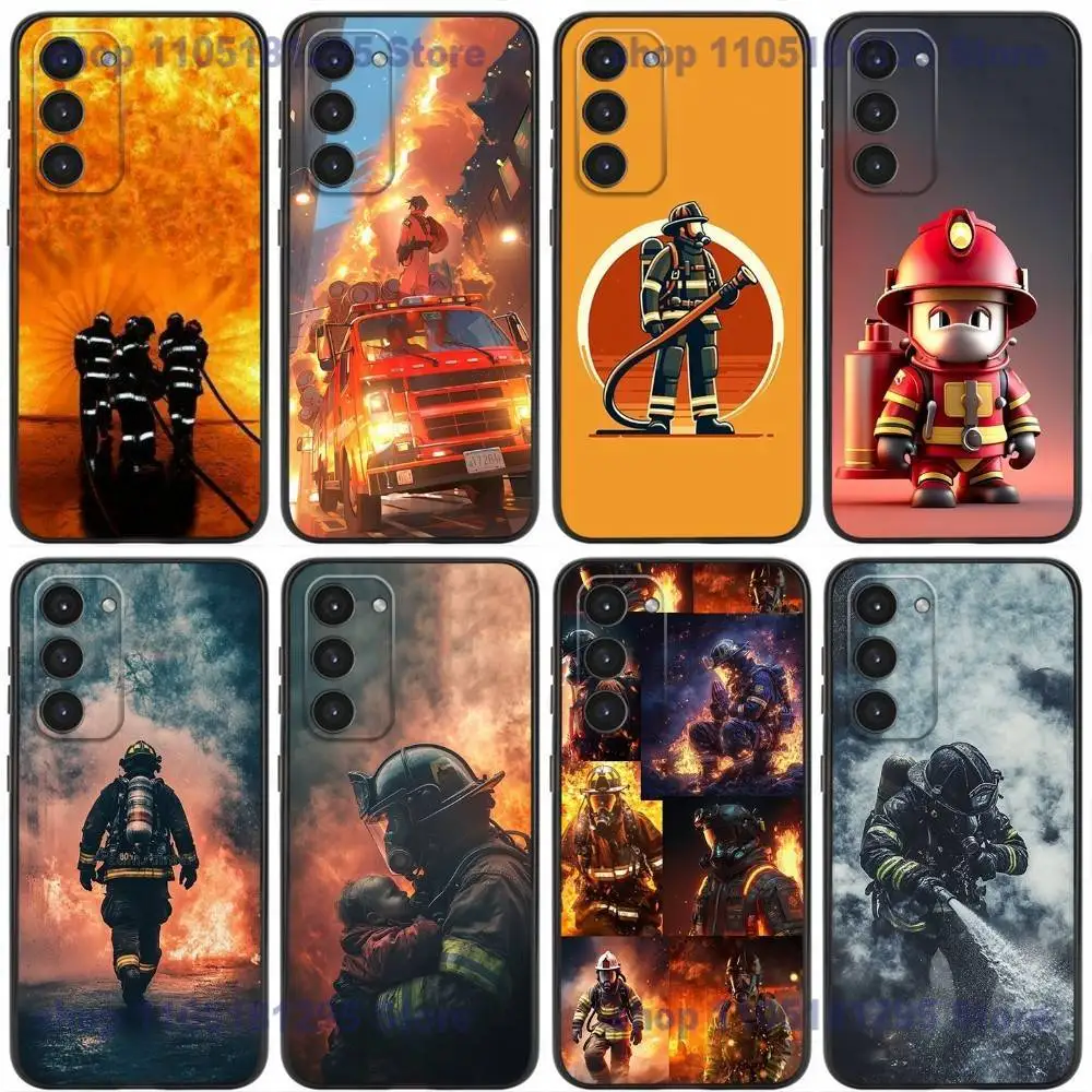 

F-Fireman F-Firefighter-ES Phone Case For Samsung Galaxy A32,21s,22,31,52,53,72,73,Note20,8,9,10 Soft Silicone Black Cover