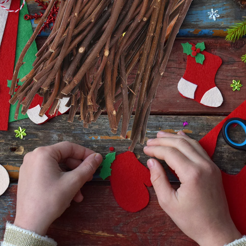 

50Pcs Natural Wooden Sticks for DIY Crafts Handicrafts Accessory Wood Sticks Crafts for DIY Wood Crafting Stick