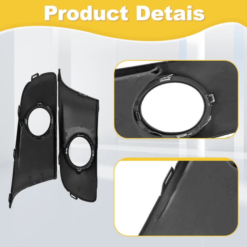 2pcs ABS Car Front Bumper Fog Light Lamp Grille Grill Cover Left & Right for Volkswagen VW Caddy/Touran 2010 2011 2012-2015