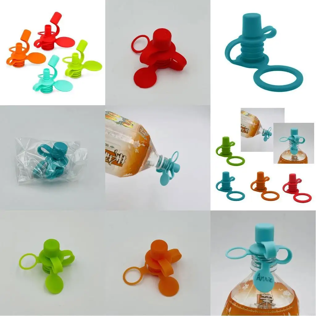 

Bottle Cap Spout Adapter No Spill Silicone Water Bottle Cap for Kids & Adults L8RB