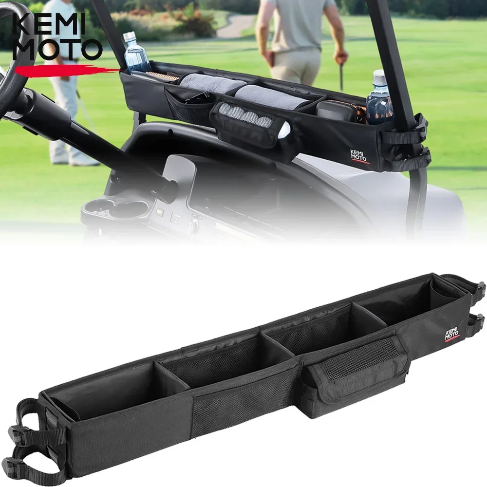 Golf Cart Inner Front Storage Basket Universal For Club Car DS EZGO Drive 1680D Large Storage Box Foldable Portable