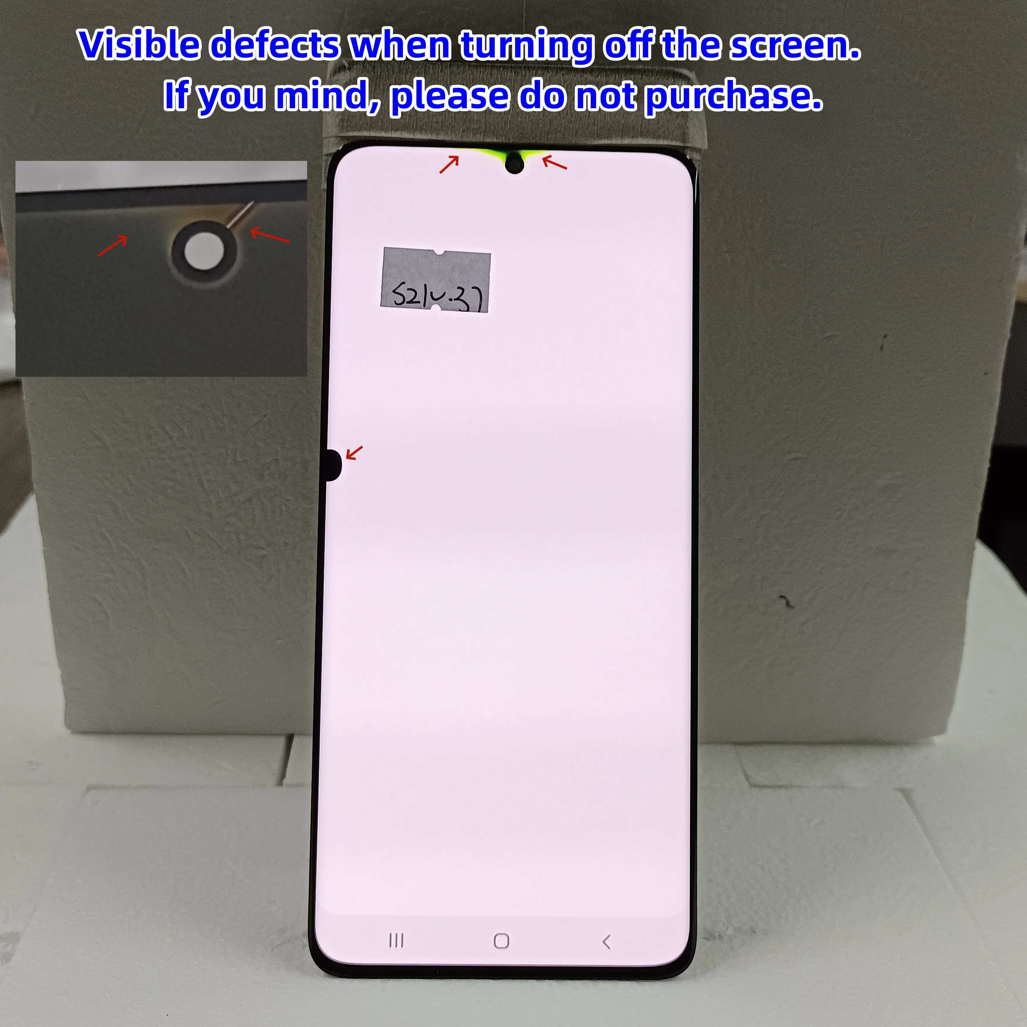 

6.8''AMOLED LCD For Samsung Galaxy S21 Ultra 5G G998 G998U G998B G998F/DS Display Touch Screen Digitizer Assembly With Defects