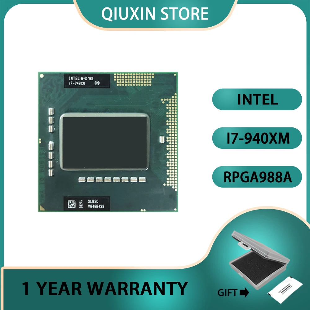 

Intel Core i7-940XM i7 940XM GHz Quad-Core Eight-Thread/ rPGA988A CPU Processor 8M 55W Socket G1 2.1