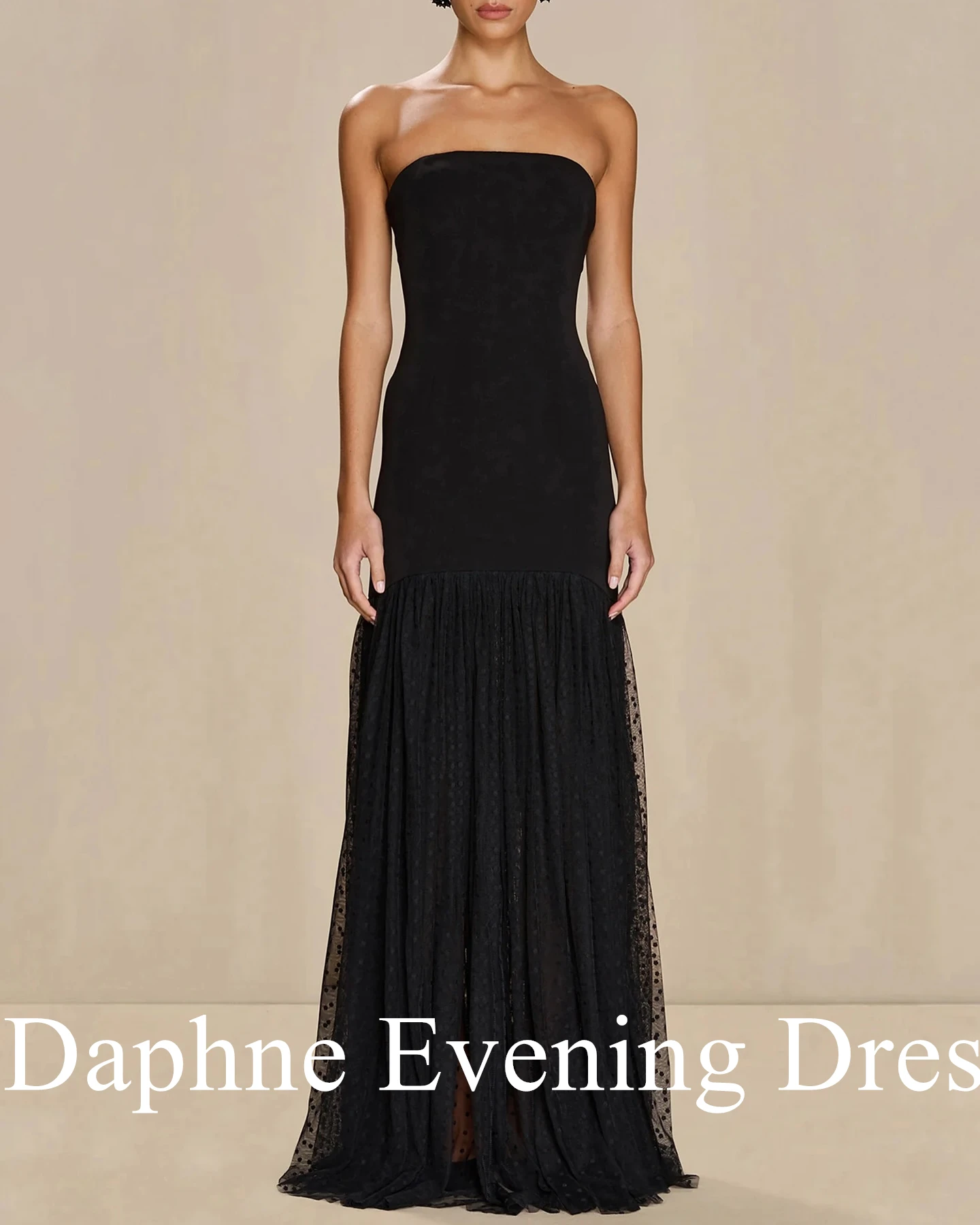 Customized Graceful Strapless Jersey Evening Dress High Quality Pleats Zipper Back Photo Color Sweep Train Vestido De Festa