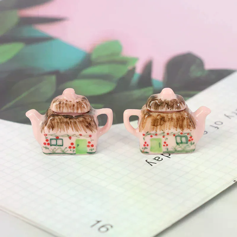 

Прекрасная фарфоровая чашка, чайник, посуда для кукольного домика 1/12, миниатюрная игрушка для кухни