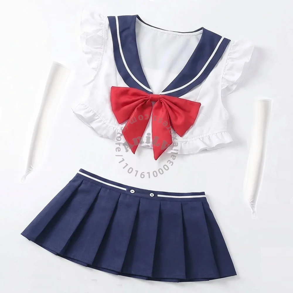 

AniLV Japanese Anime School Sailor Uniform Sexy Lingerie Mini Pleated Skirt Temptation Pajamas Erotic Outfit Cosplay Costumes