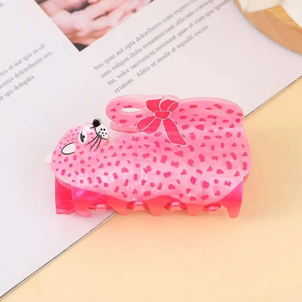 Funny Leopard Hair Claw Paper Cranes Acrylic Bird Shark Clip Headwear Korean Style Cartoon Animal Hair Clip Party