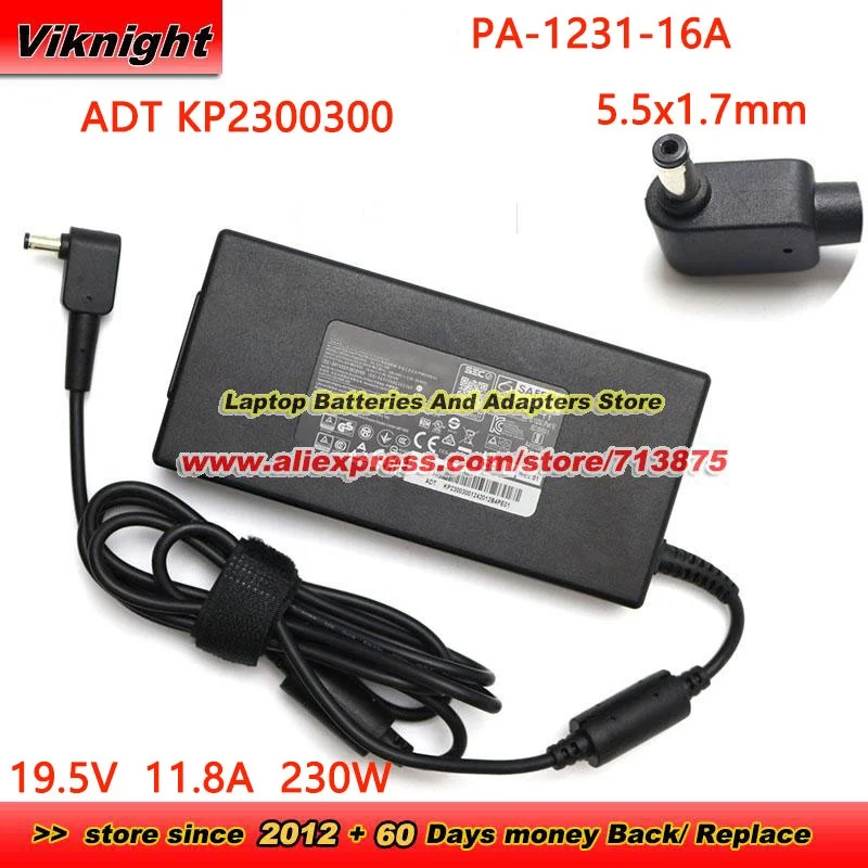

PA-1231-16A AC Adapter 19.5V 11.8A 230W Power Adapter with 5.5x 1.7mm ADT KP2300300 Power Supply