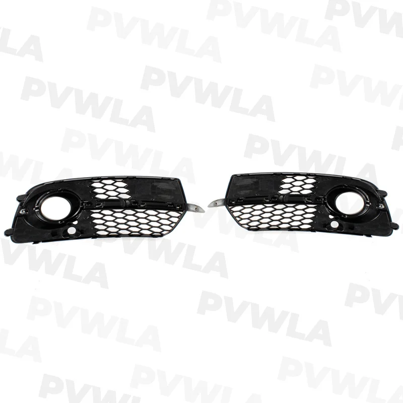 Pair Left+ Right Side Fog Light Lamp Grille Cover For Audi SQ5 Q5 S-Line 2013 2014 2015 2016 2017 8R0807681S 8R0807682N